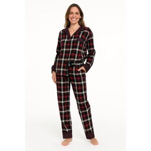 Vera Bradley Women's Pajama Set 2-Piece Long Sleeve & Pants, Red, Large NWT